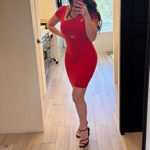 Bebe red dress small